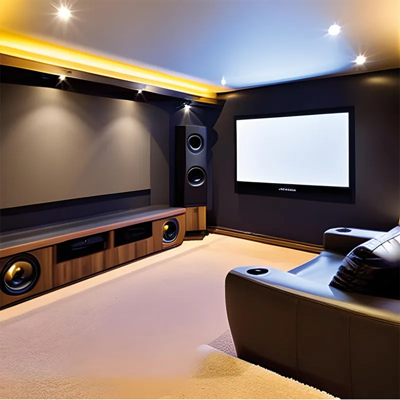 luxury home cinema in garden room