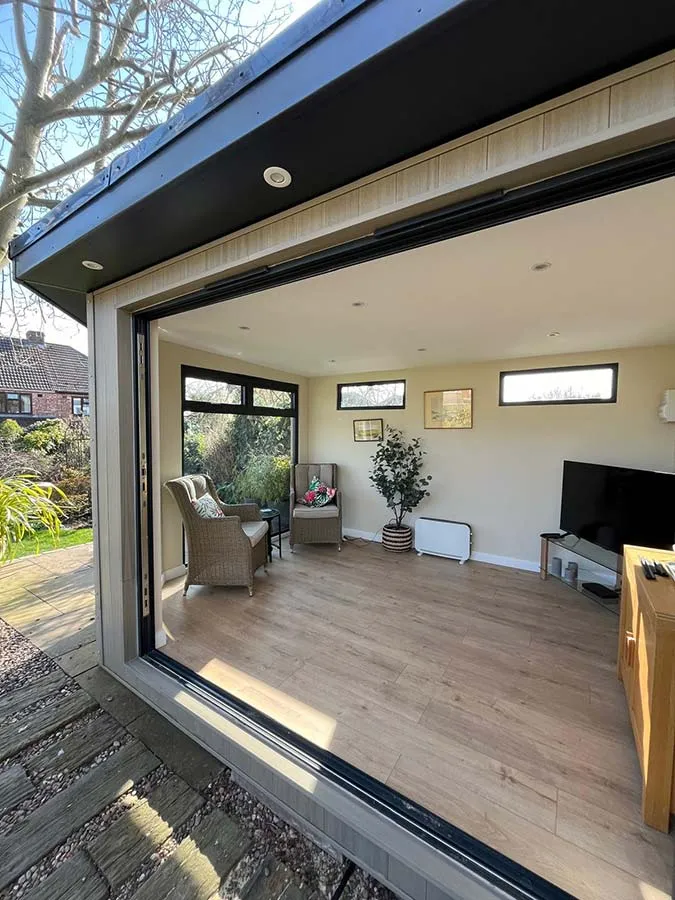 corner garden room designed for relaxtion zone in garden